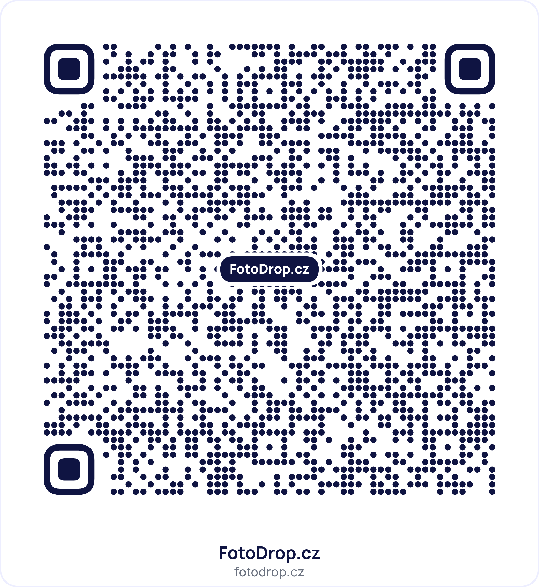 Ukážkový QR kód FotoDrop